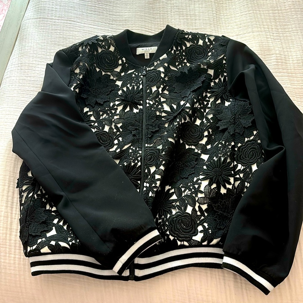 Milly minis girls black and white jacket